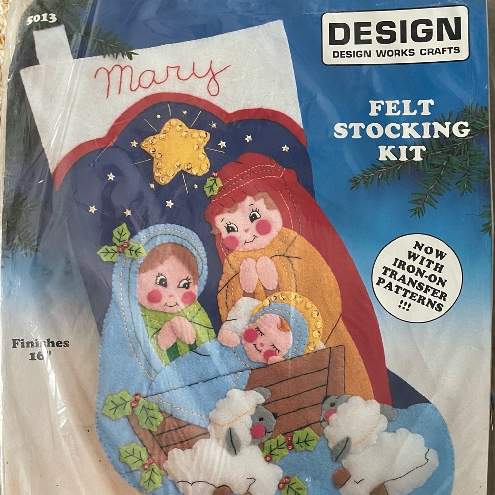 Design works crafts Felt Stocking Kit can see in name or leave without.